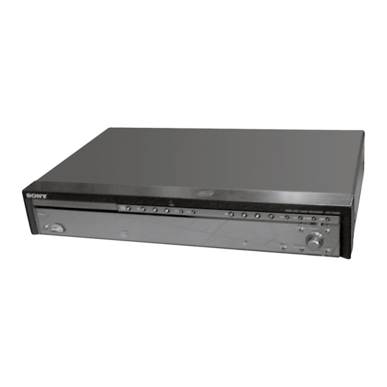 Sony HAR-D1000 - Hard Disc Audio Recorder Manuals