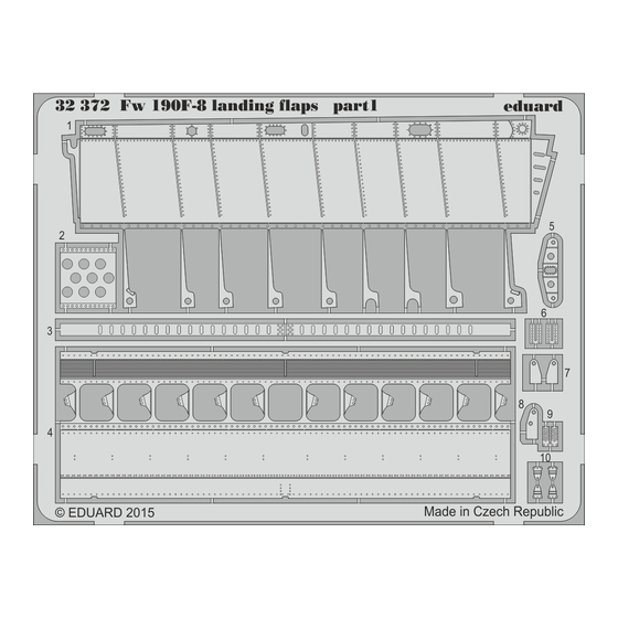 Eduard Fw 190F-8 landing flaps Assembly Instructions