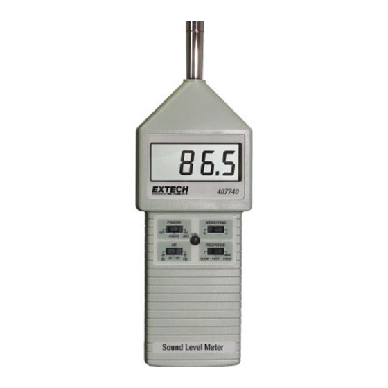 Extech Instruments 407740 User Manual