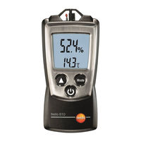 TESTO 610 Instruction Manual