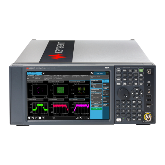 Keysight Technologies UXA N9040B Getting Started And Troubleshooting Manual