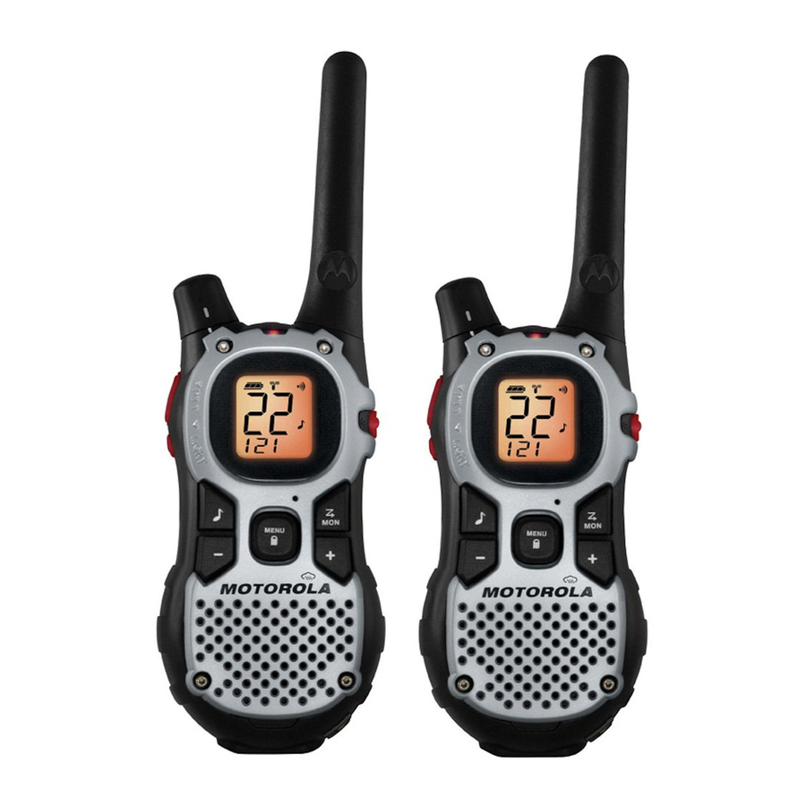 Motorola TALKABOUT MJ Series - Two-Way Radio Manual
