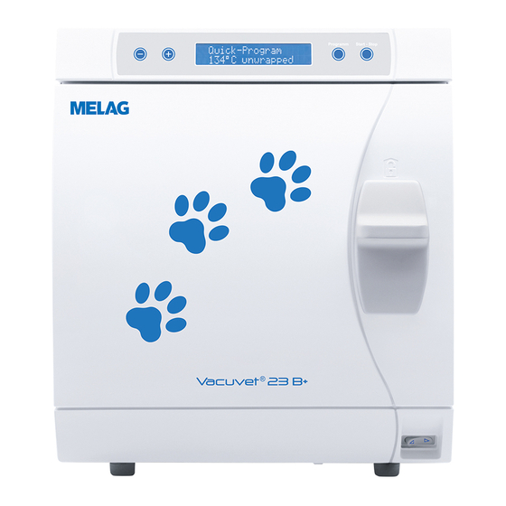 MELAG Vacuvet 23 B+ Technical Manual