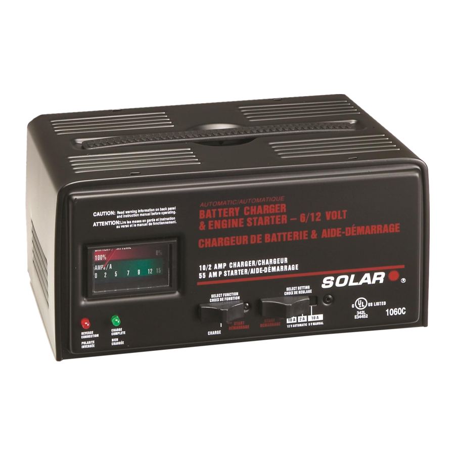 SOLAR BATTERY CHARGER OWNER'S MANUAL Pdf Download