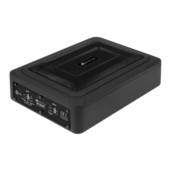 Audio Design ESX QUANTUM Q168P Quick Start Manual
