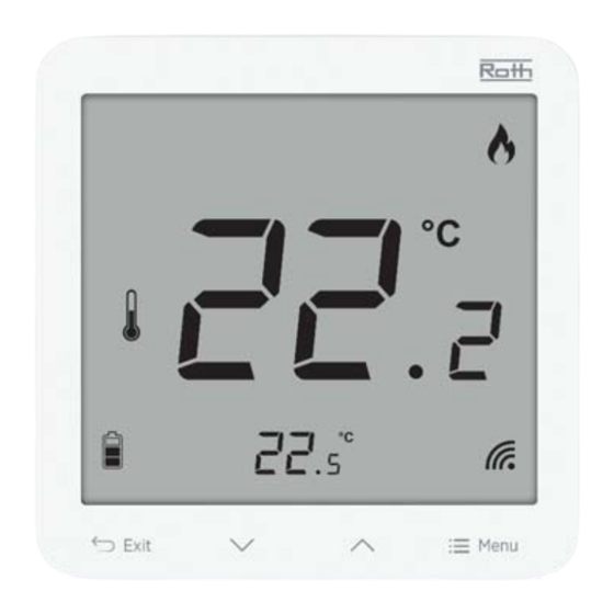 Roth Touchline SL plus room thermostat Installation Manual