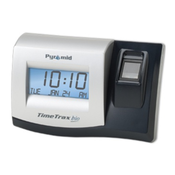 Pyramid TimeTrax bio Biometric Time Clock Manuals