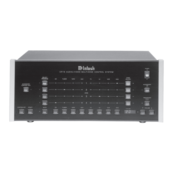 McIntosh CR16 Owner's Manual