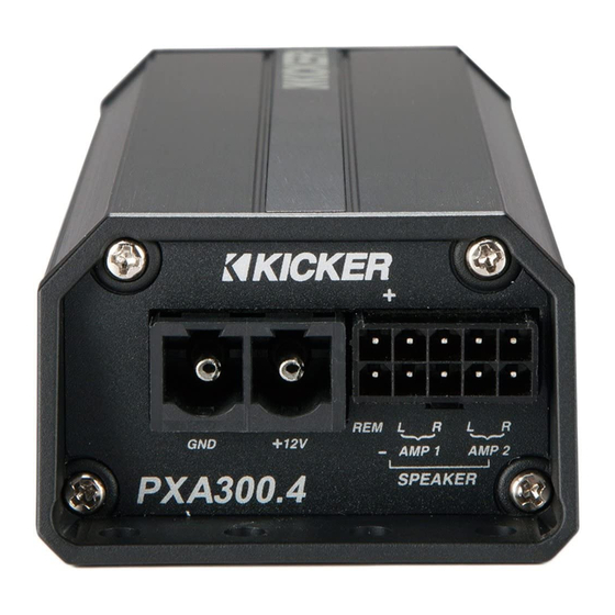 KICKER PXA300.4 OWNER'S MANUAL Pdf Download ManualsLib