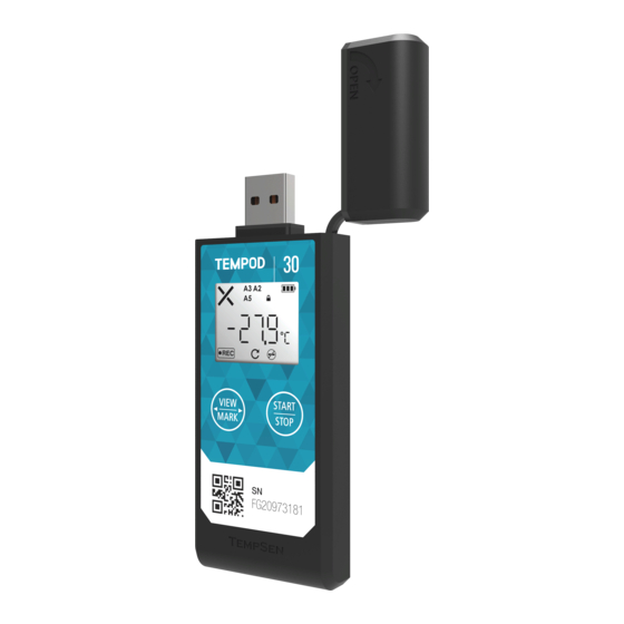 TempSen Tempod 30 Quick Manual