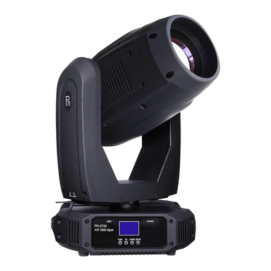 PR Lighting XR 1000 Framing Product Manual