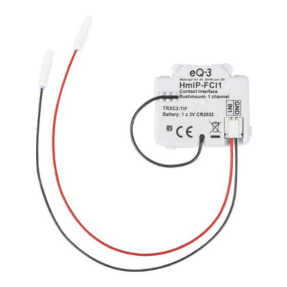 Homematic IP HmIP-FCI1 Installation Instructions And Operating Manual