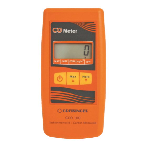 GHM GREISINGER GCO 100 Operating Manual
