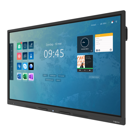 Prowise Touchscreen One User Manual