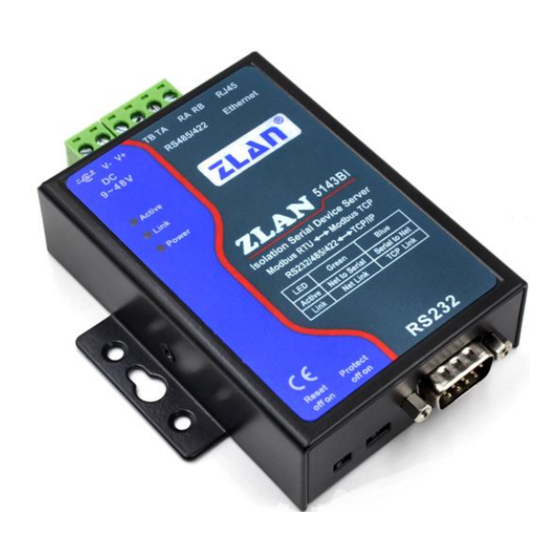 ZLAN ZLAN5143BI Modbus Gateway Manuals
