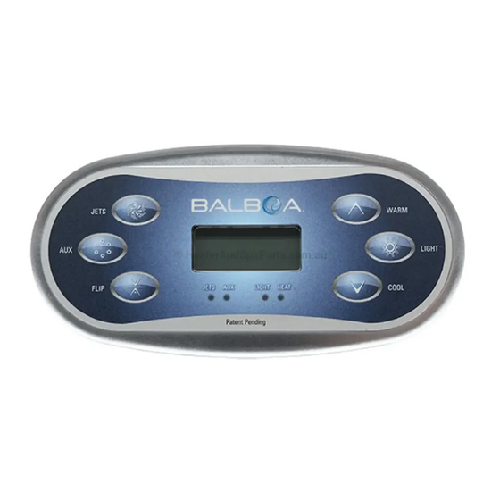 Silver Spas TP600 Quick Reference Manual