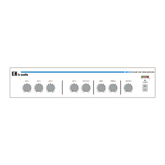 IC Audio MX-AMP 120E User Manual