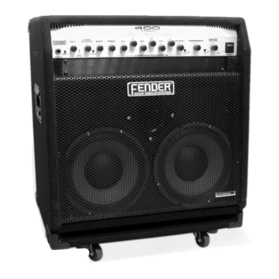 Fender 400 PRO Operating Instructions Manual