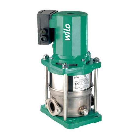 Wilo Multivert MVIS Series Installation And Operating Instructions Manual