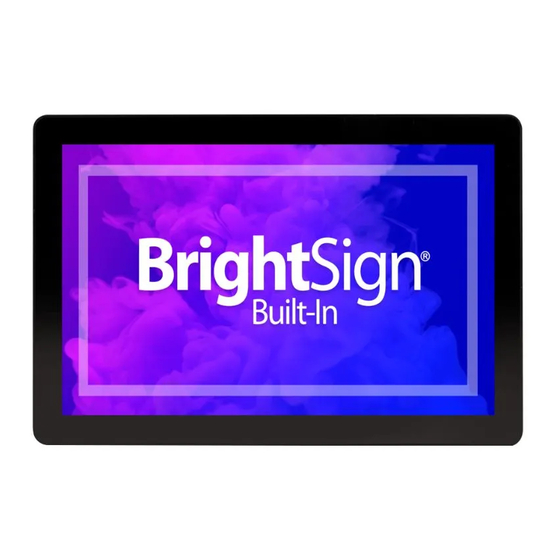 bluefin BrightSign Built-in Series Manual & Specifications