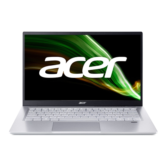 Acer Swift 3 SF314-43 Quick User Manual
