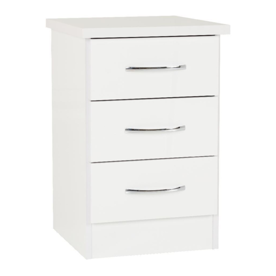 Seconique NEVADA 3 DRAWER BEDSIDE 100-103-059 Assembly Instructions Manual