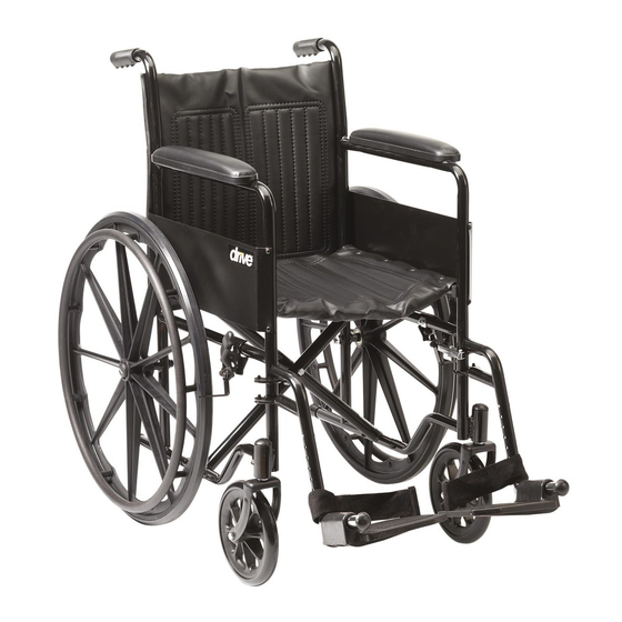 Drive enigma steel Wheelchair User Manual
