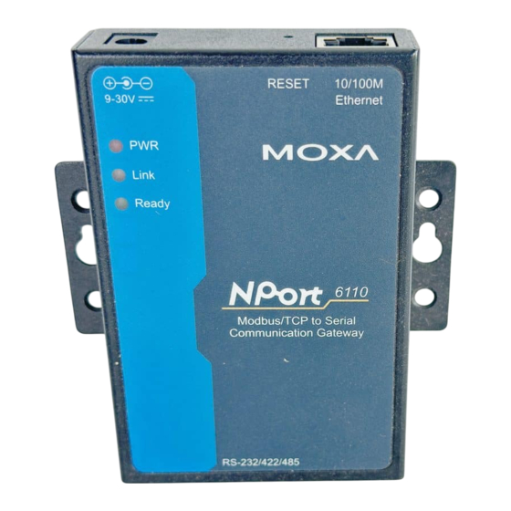 Moxa Technologies NPort 6110 Quick Installation Manual