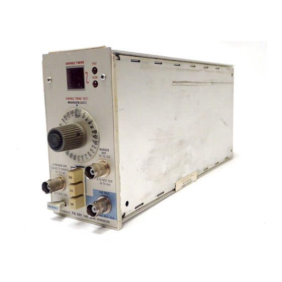 Tektronix TG501 Instruction Manual