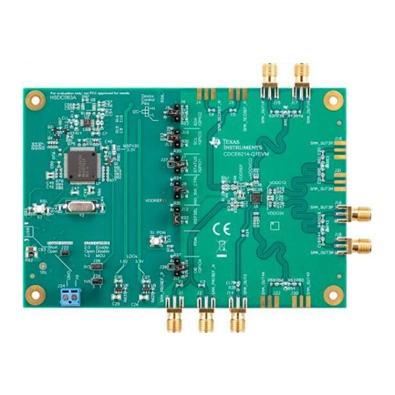 Texas Instruments CDCE6214-Q1EVM User Manual