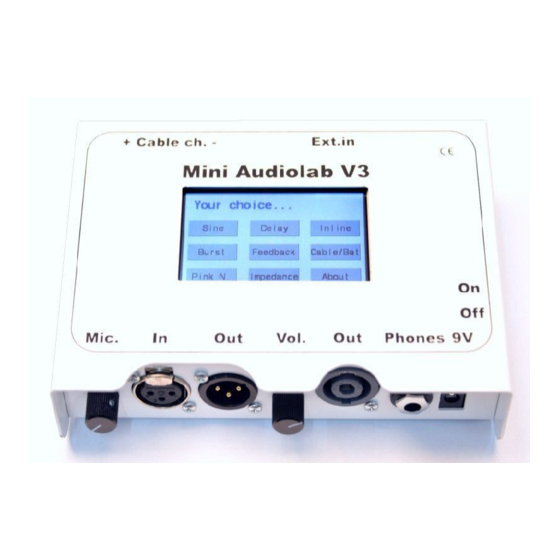 OPTOGATE Mini Audio Lab V3 User Instructions