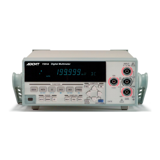 ADCMT 7351A Operation Manual