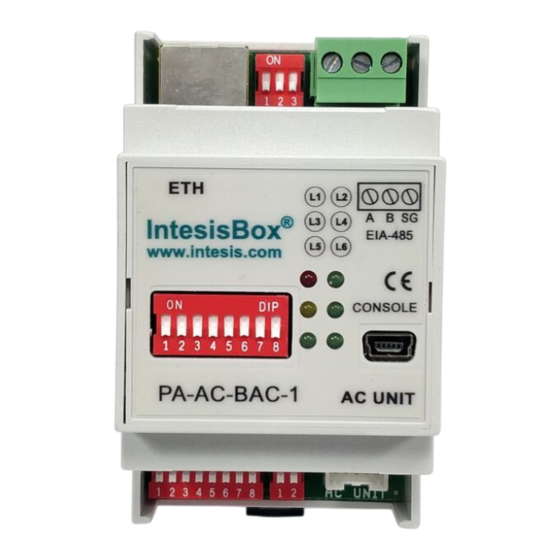 IntesisBox PA-AC-BAC-1 Safety And Installation Instructions