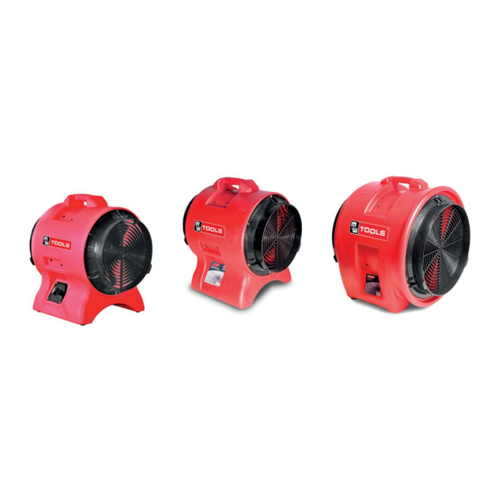 MW TOOLS MV200PP Portable Fan Ventilator Manuals