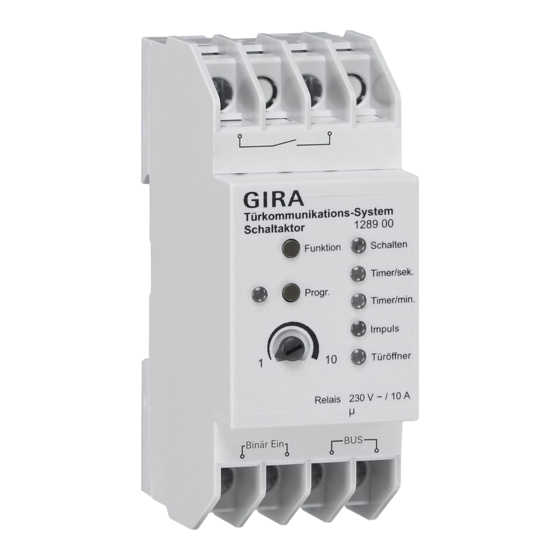 Gira 1289 00 Operating Instructions Manual