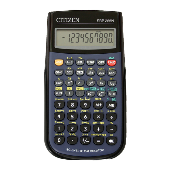 Citizen SRP-265N Instruction Manual