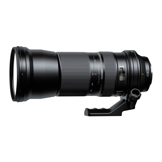 Tamron SP150-600mm F/5-6.3 Di VC USD Quick Start Manual