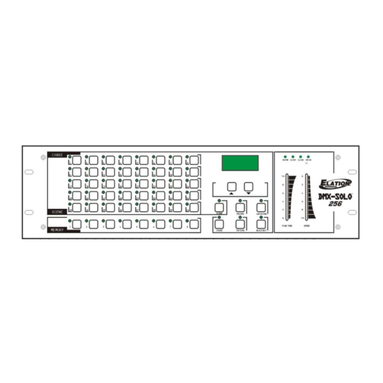 Elation DMX-SOLO 256 User Manual