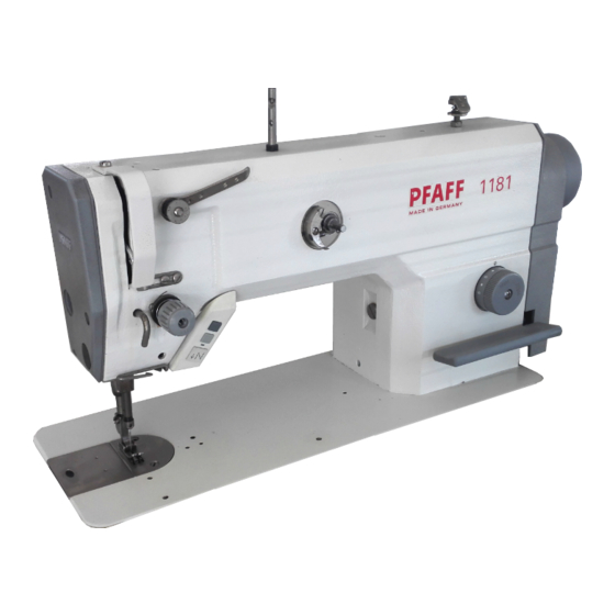 Pfaff 1181 Instruction Manual