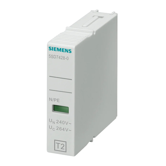 Siemens 5SD7418 Series Operating Instructions Manual