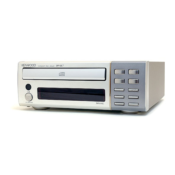 Kenwood DP-SE7 Instruction Manual