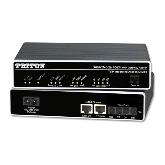 Patton electronics 4520 Getting Started Manual
