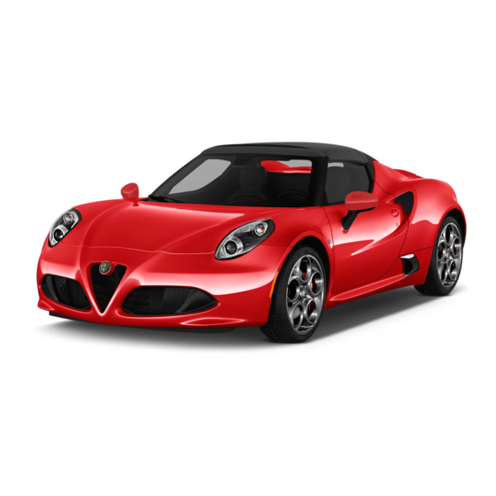 Alfa Romeo 4C Owner's Handbook Manual