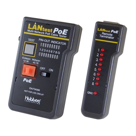 Hobbes LANtest PoE Cable Tester Manuals