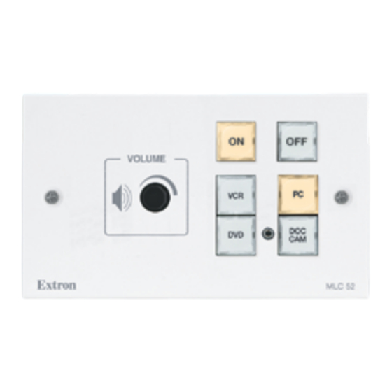 Extron electronics MediaLink Controller MLC 52 RS MK Specifications