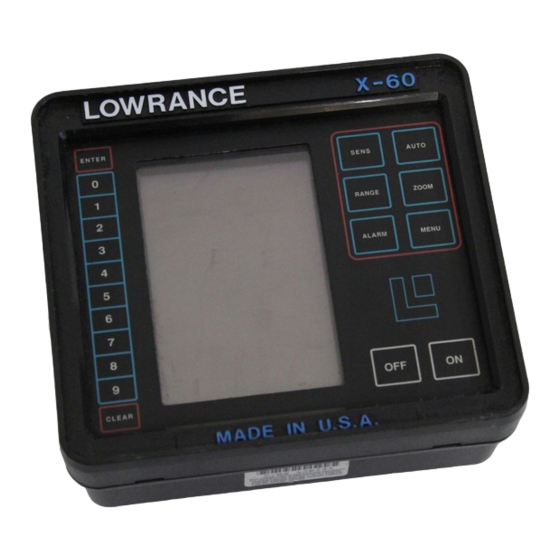 Lowrance X-60 Installation And Operation Instructions Manual