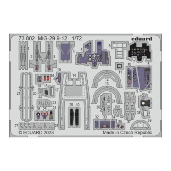Eduard MiG-29 9-12 Assembly Instructions