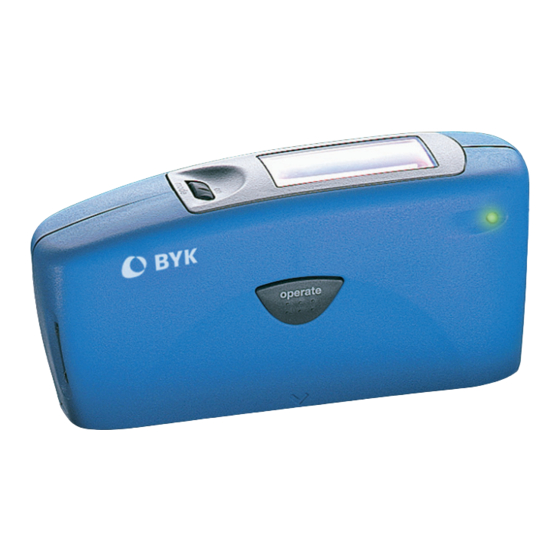 BYK micro-TRI-gloss ? Operating Instructions Manual