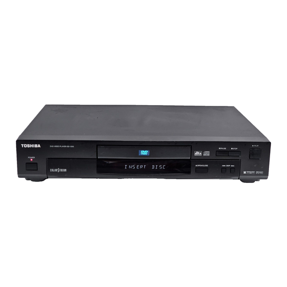 Toshiba SD-1200 Owner's Manual