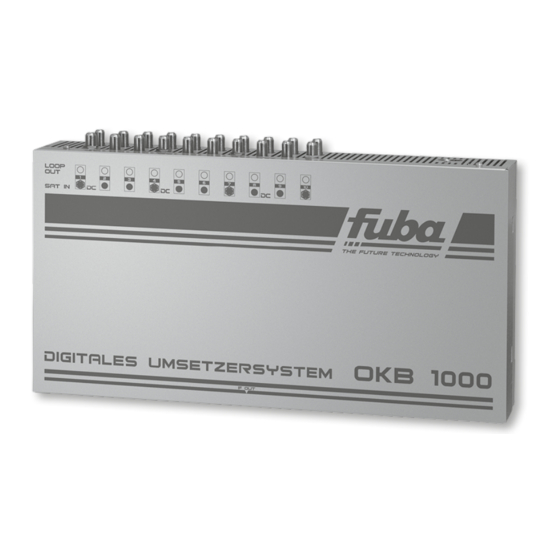 Fuba OKB 1000 Operating Instructions Manual